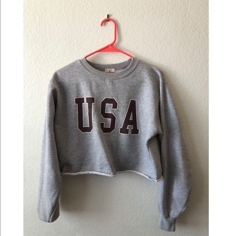 USA crop sweater